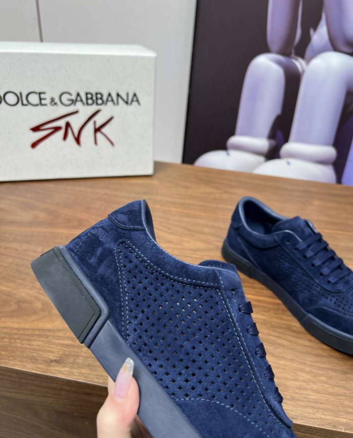 Dolce & Gabbana Perforated Suede Casual Sneakers