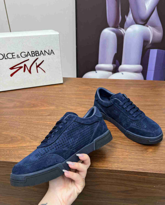 Dolce & Gabbana Perforated Suede Casual Sneakers