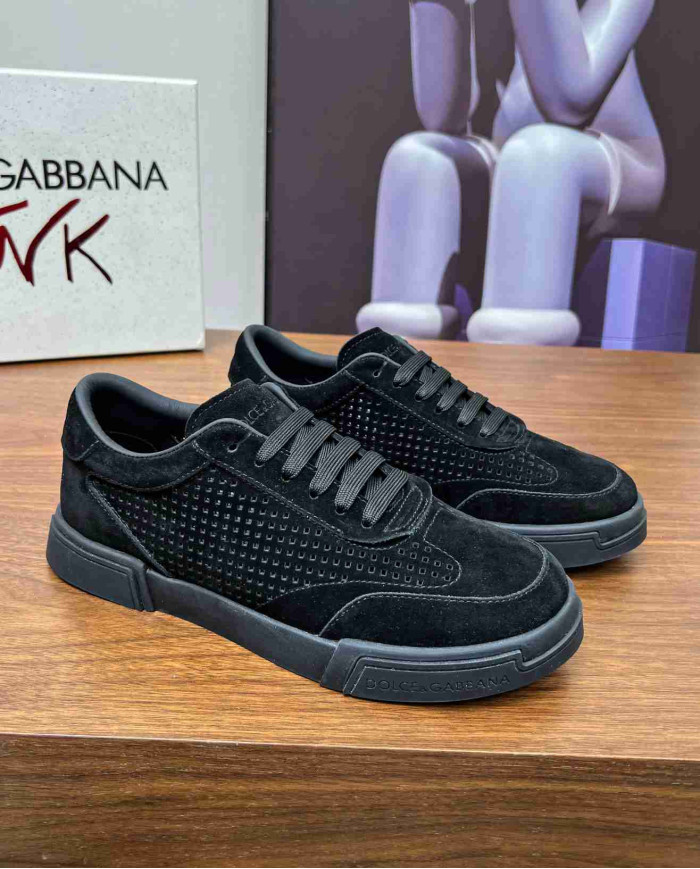 Dolce & Gabbana Perforated Suede Casual Sneakers