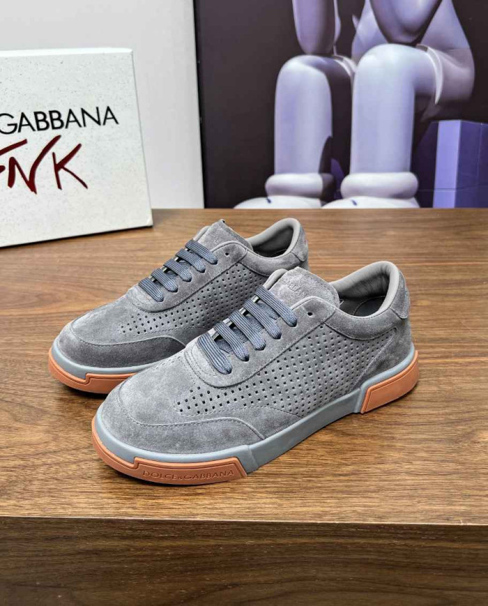 Dolce & Gabbana Perforated Suede Casual Sneakers