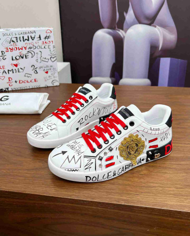 Dolce & Gabbana Graffiti Print Casual Sneakers