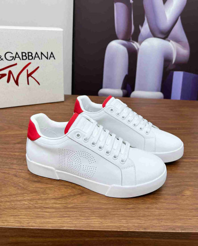 Dolce & Gabbana Classic Perforated Logo Casual Sneakers