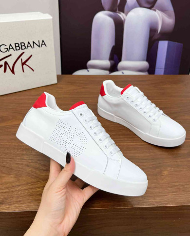 Dolce & Gabbana Classic Perforated Logo Casual Sneakers