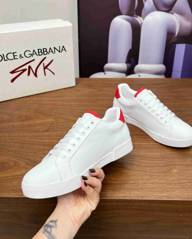 Dolce & Gabbana Classic Perforated Logo Casual Sneakers