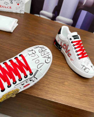 Dolce & Gabbana Graffiti Print Casual Sneakers