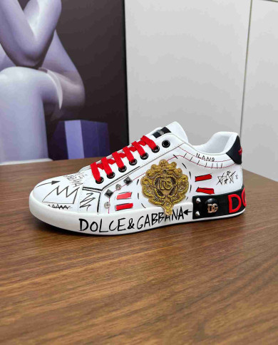 Dolce & Gabbana Graffiti Print Casual Sneakers