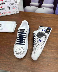 Dolce & Gabbana Graffiti Print Casual Sneakers