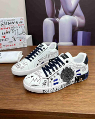 Dolce & Gabbana Graffiti Print Casual Sneakers