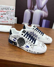 Dolce & Gabbana Graffiti Print Casual Sneakers