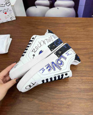 Dolce & Gabbana Graffiti Print Casual Sneakers