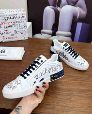 Dolce & Gabbana Graffiti Print Casual Sneakers