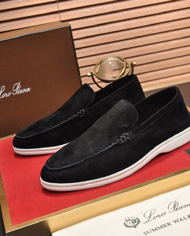 Lora Piana Couple style business loafers cowhide