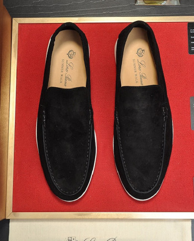 Lora Piana Couple style business loafers cowhide