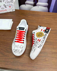 Dolce & Gabbana Graffiti Print Casual Sneakers