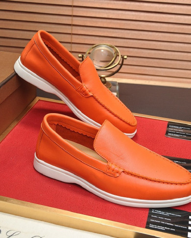 Lora Piana Couple style business loafers cowhide