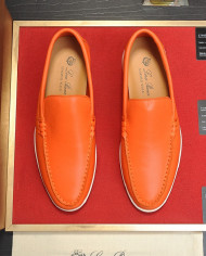 Lora Piana Couple style business loafers cowhide
